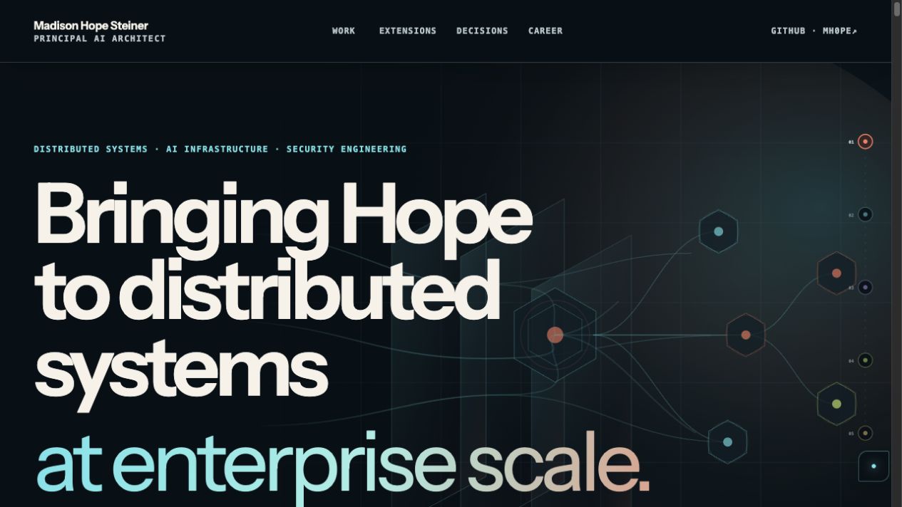 Madison Steiner / mh0pe: Personal technical portfolio